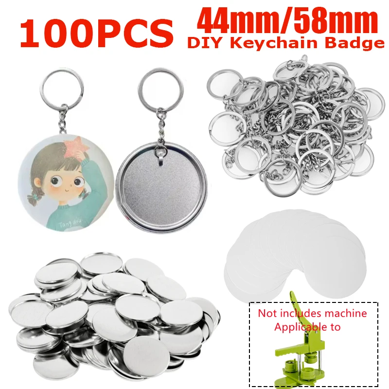 Button Badge Blank - 100PCS Blank Plastic/Metalen Knop Maken Levert