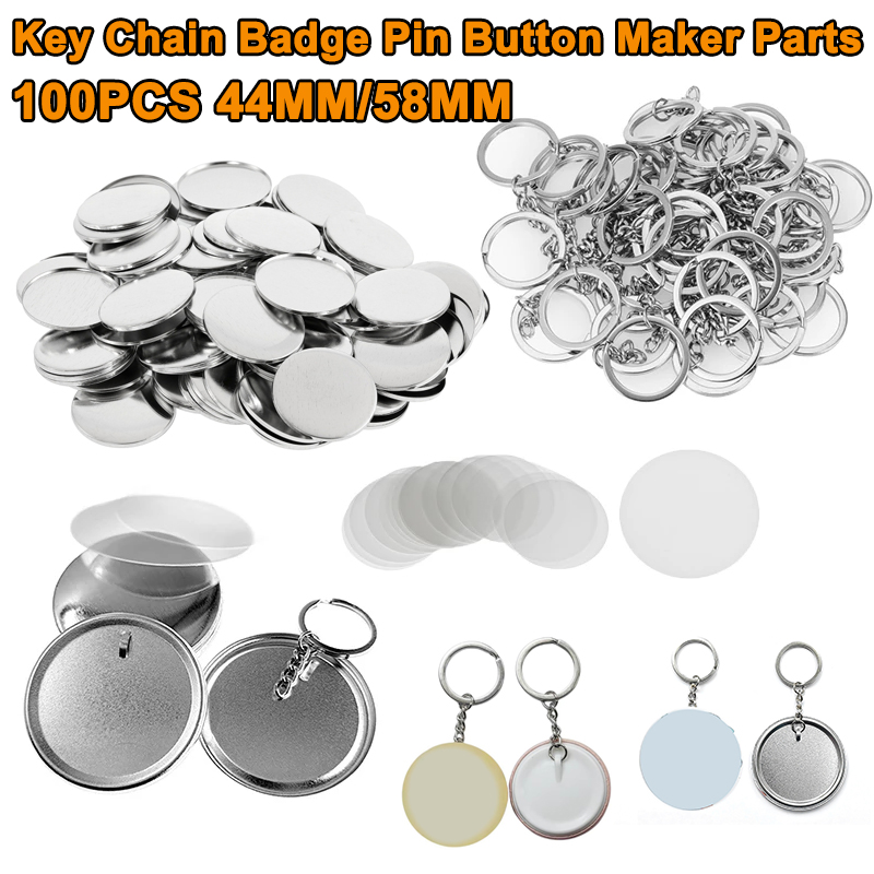 Button Badge Blank - 100 STKS 44 MM 58 MM