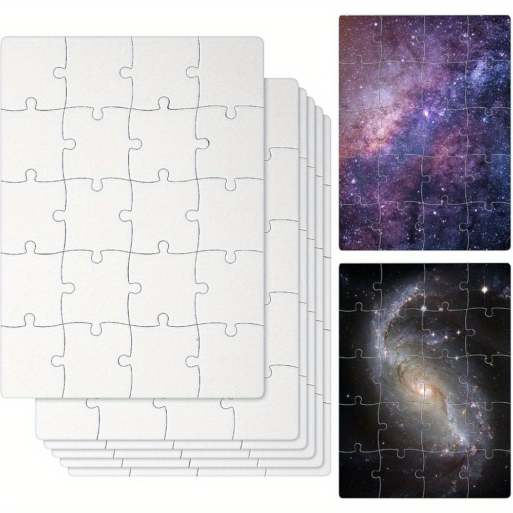Puzzle Blank White - 6 stuks sublimatie blanco puzzels -