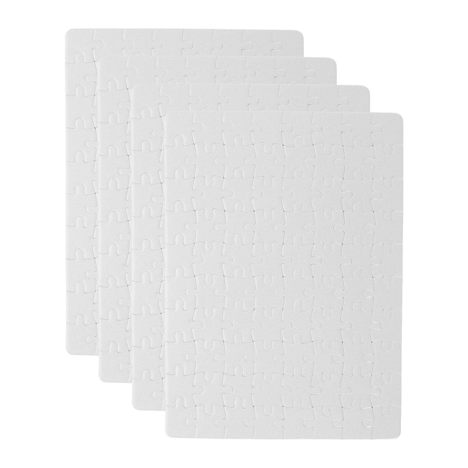 Puzzle Blank White - 4 vellen sublimatie blanco puzzelstukjes wit