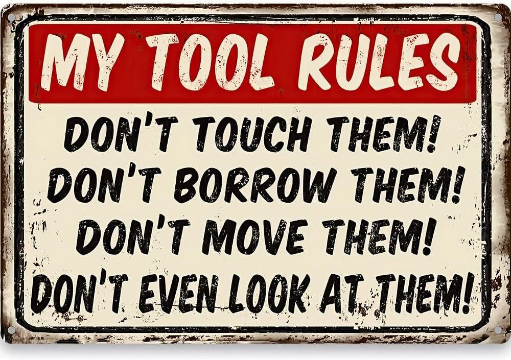 Yard Sign Blank - Metalen borden My Tool Rules Funny