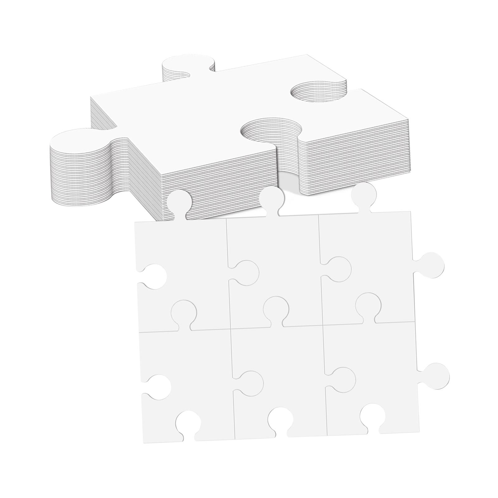 Puzzle Blank White - Wit kartonnen blanco puzzels Accessoires Educatief