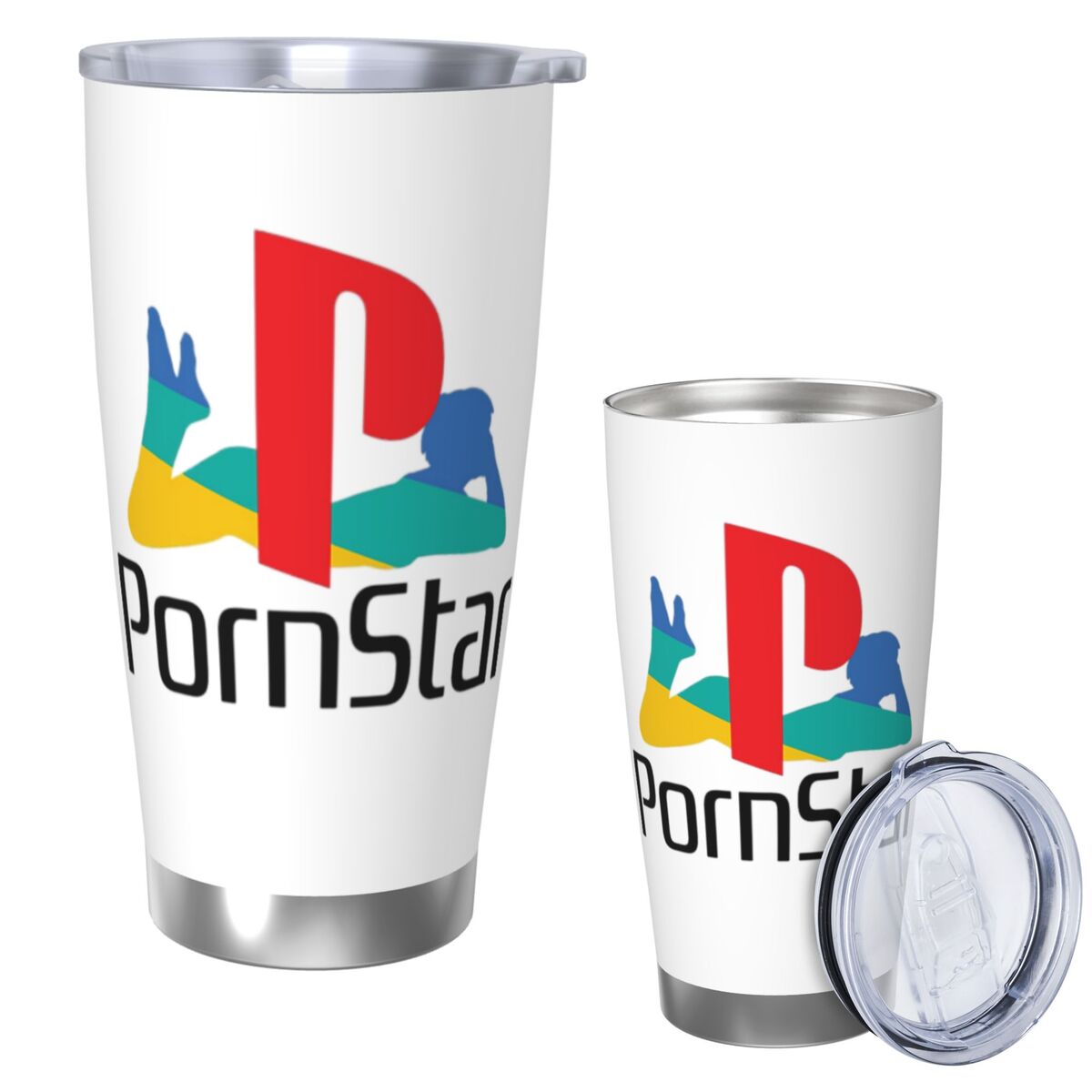 Tumbler 20Oz White - Ps Pron Star witte roestvrijstalen beker
