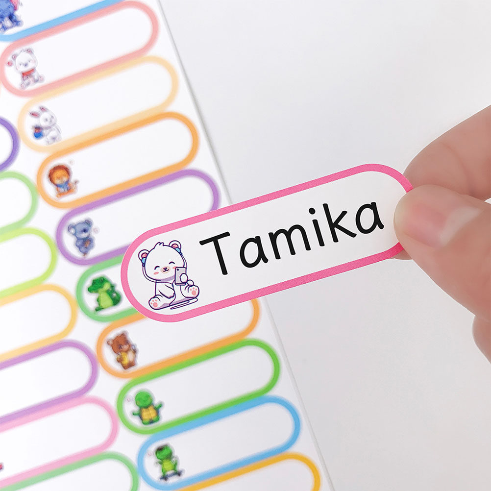 Water Bottle Blank - 10 vellen beschrijfbare naamplaatjestickers, zelfklevende blanco