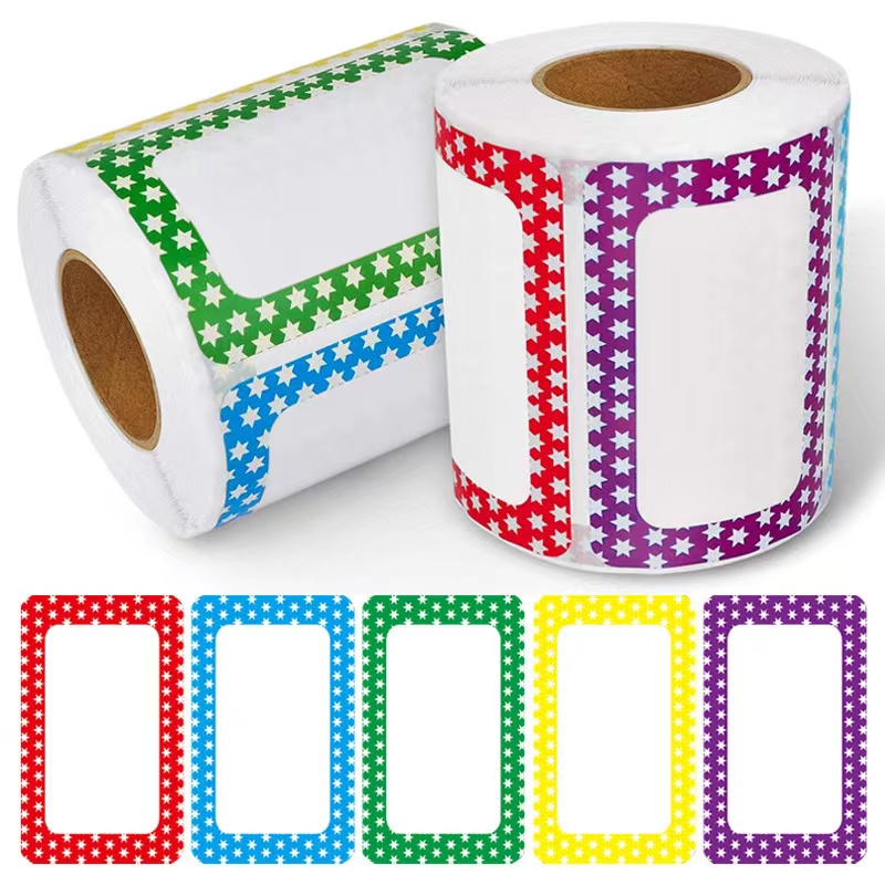 Water Bottle Blank - 50-150 stuks kleurrijke blanco handgeschreven naamstickers