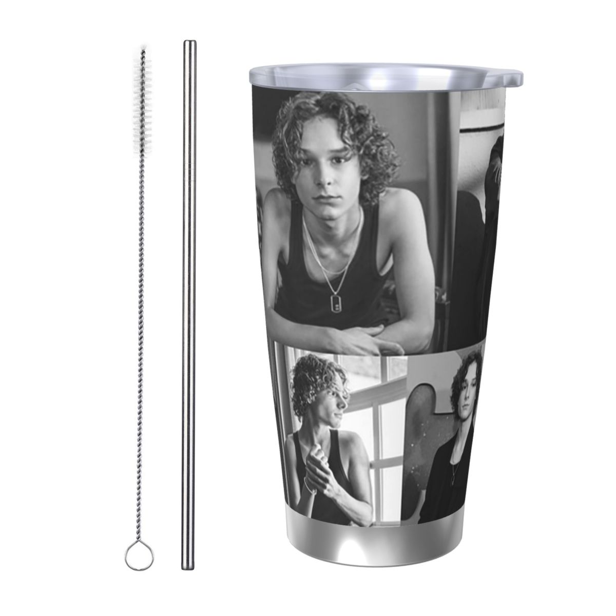 Tumbler 20Oz White - Zwart-wit Mason Thames Collage RVS Tumbler