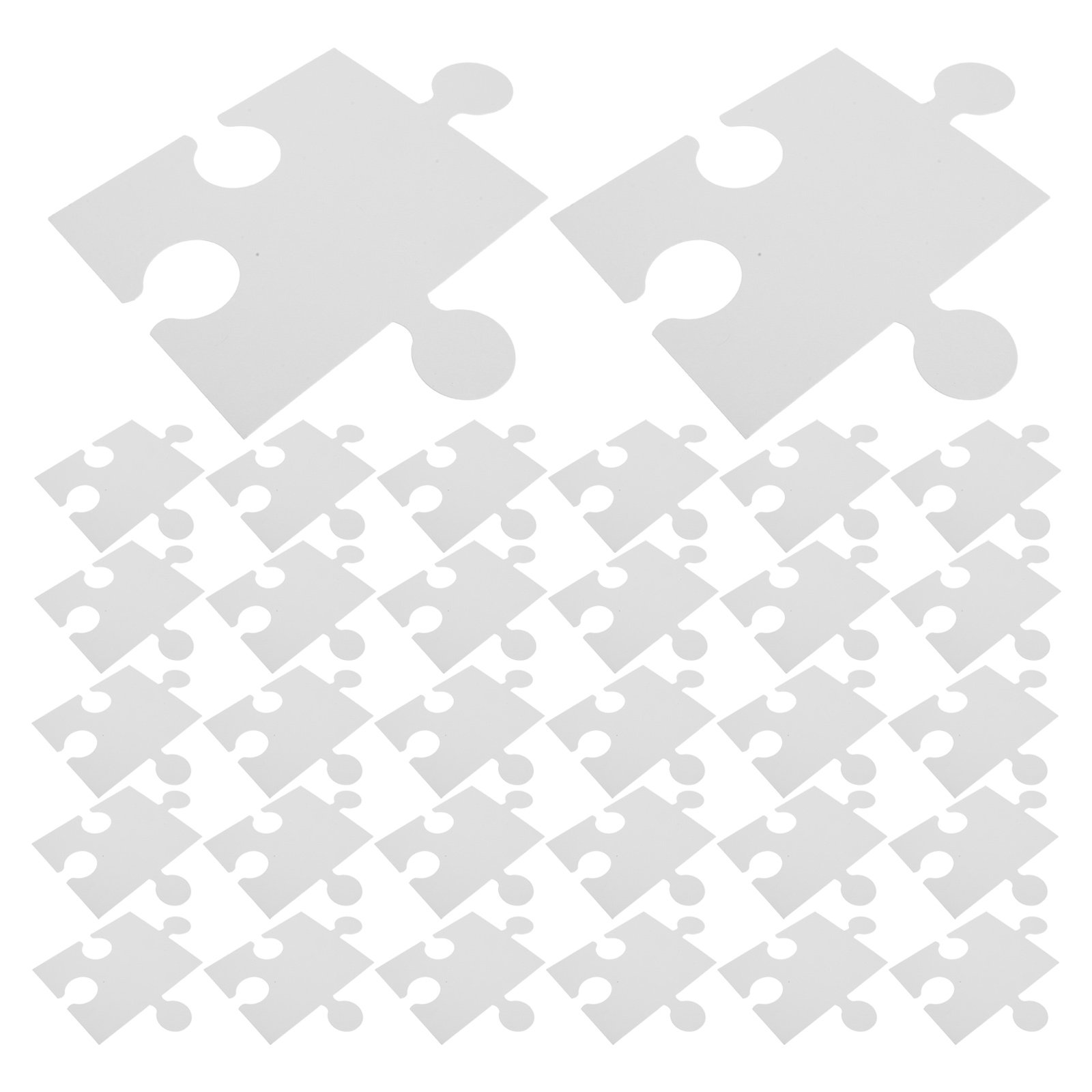 Puzzle Blank White - 60 stuks grote witte blanco puzzelstukjes