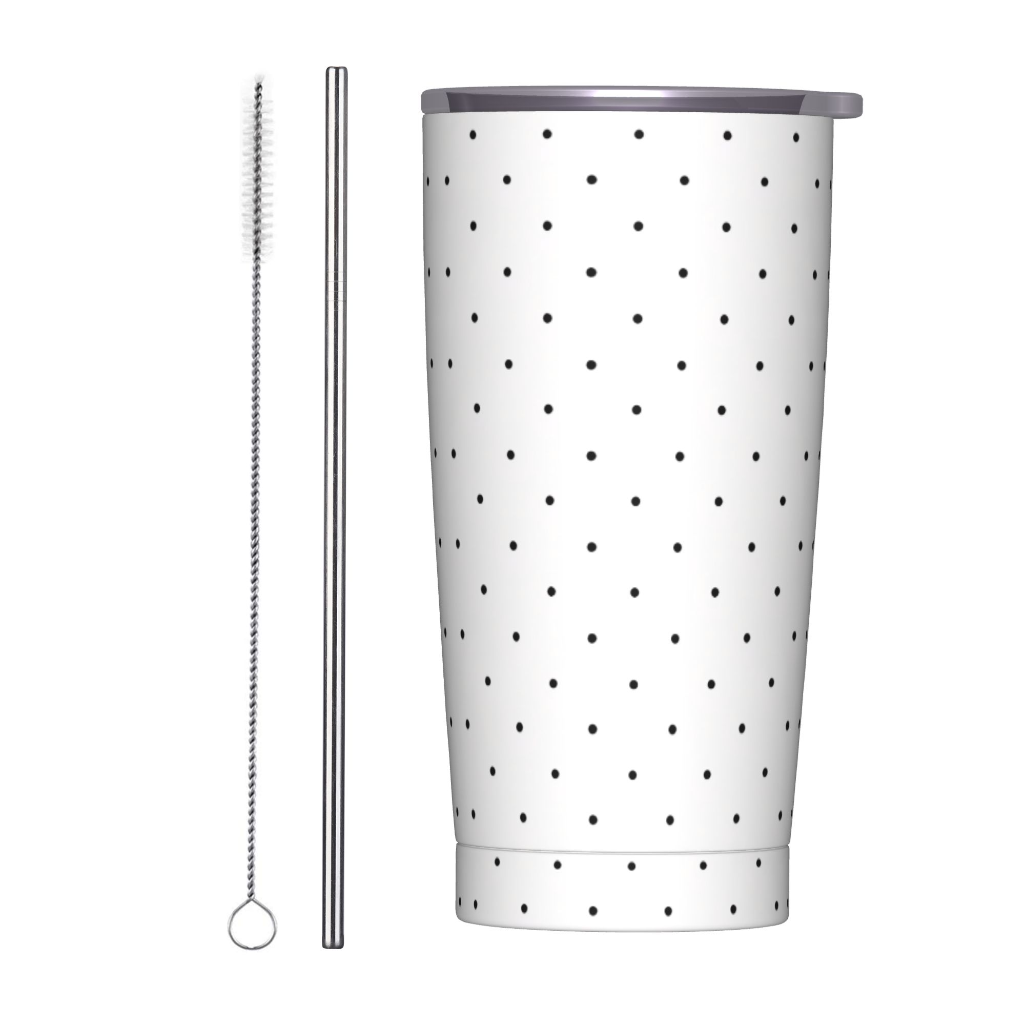 Zwart-wit polkadotpatroon roes - Tumbler 20Oz White recensie en prijs