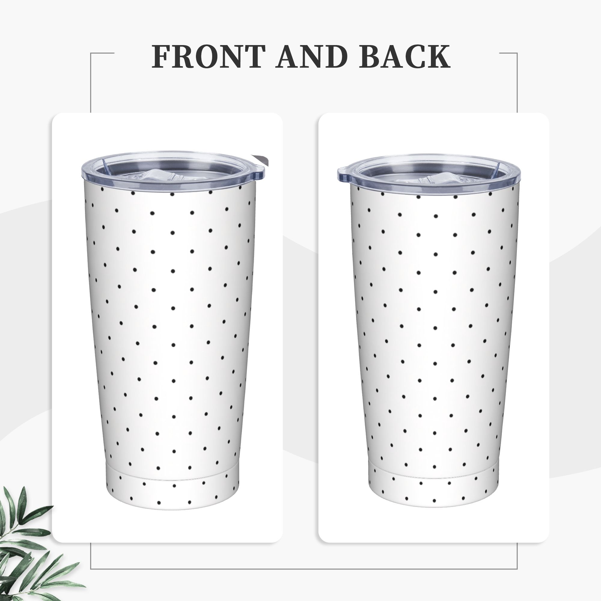 Zwart-wit polkadotpatroon roes - Tumbler 20Oz White recensie en prijs