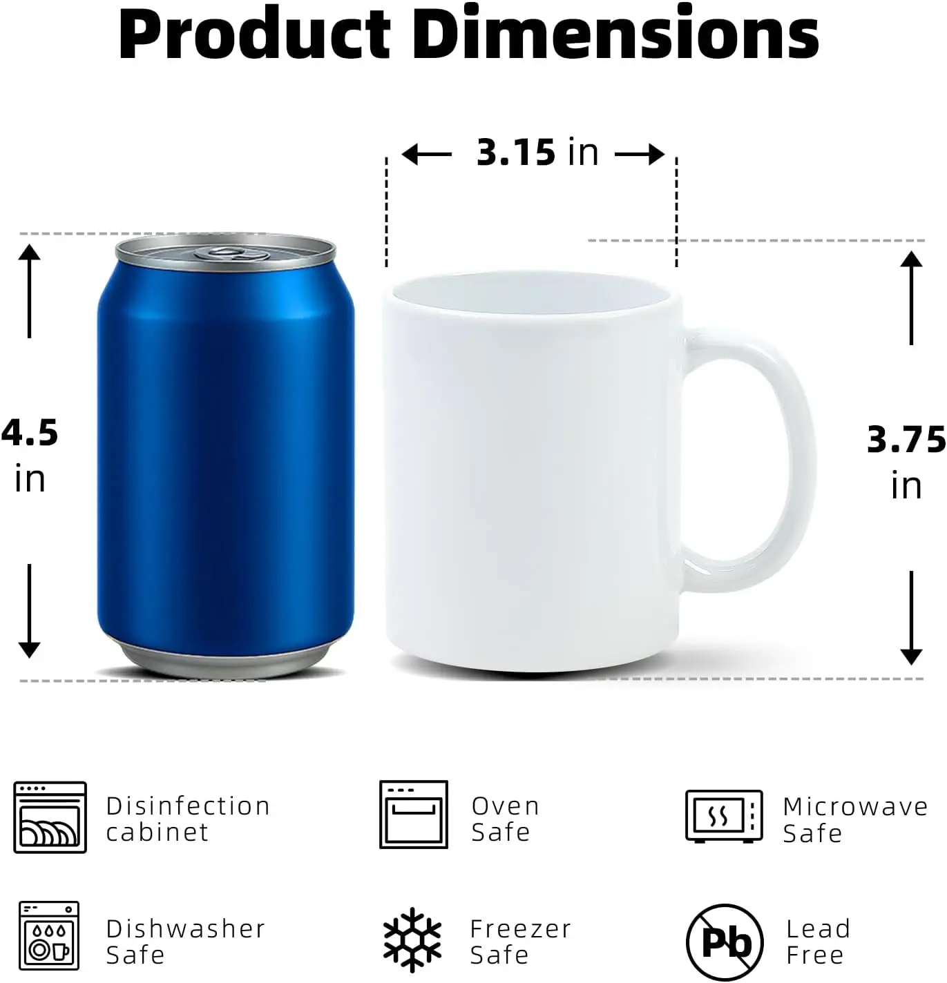 Sublimatiemokken 11 oz, Sublim - Sublimation Mug White recensie en prijs