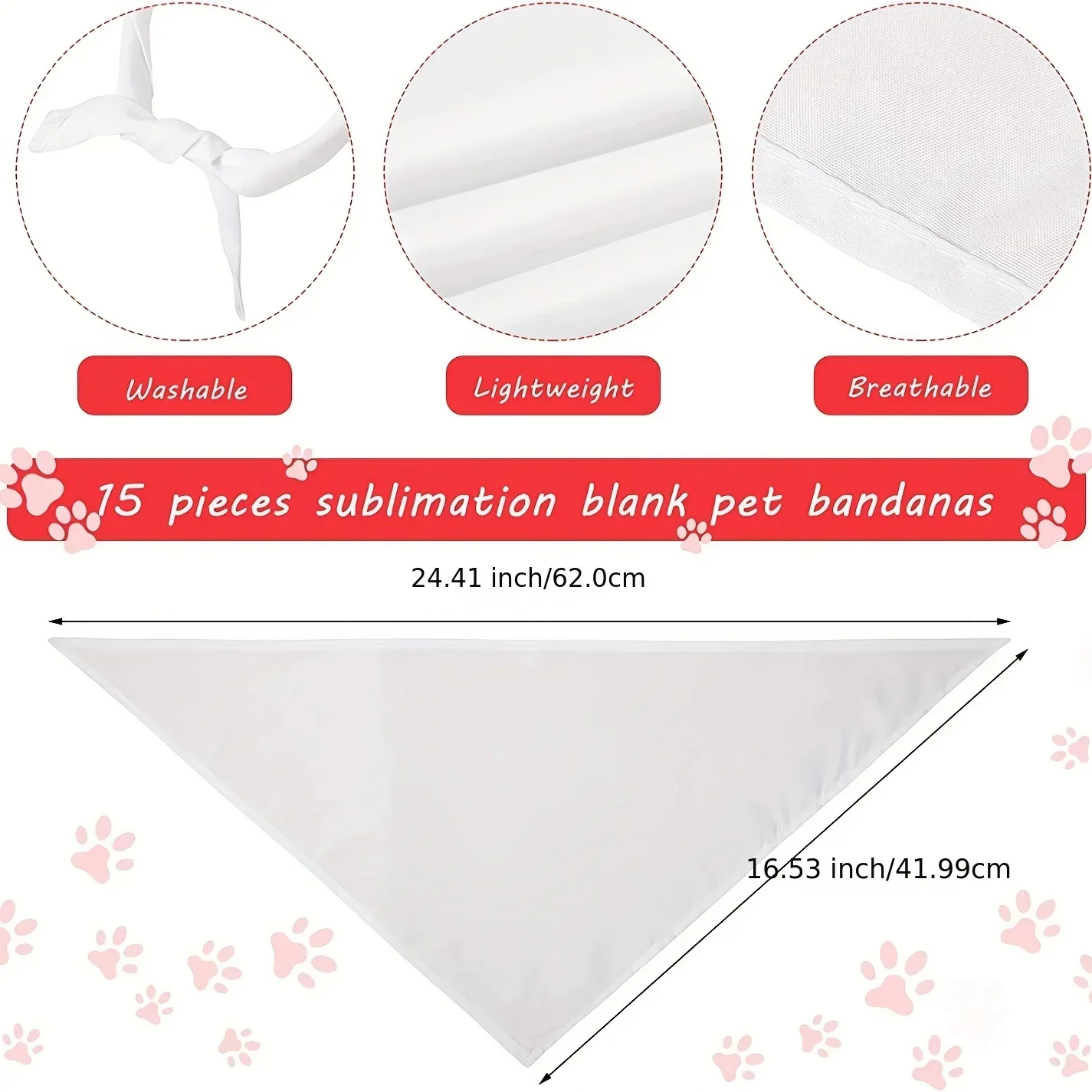 30 stuks witte polyester blanc - Bandana Blank White recensie en prijs