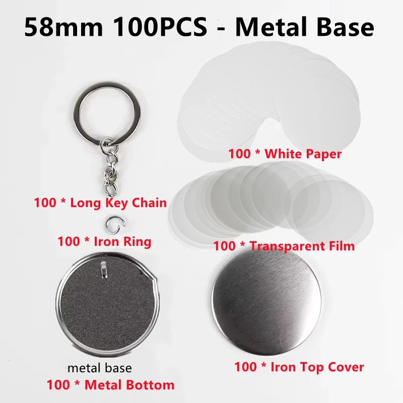 100PCS Blank Plastic/Metalen K - Button Badge Blank recensie en prijs