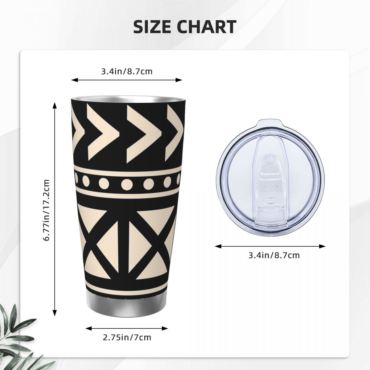 Afrikaanse Modder Doek Zwart-w - Tumbler 20Oz White recensie en prijs
