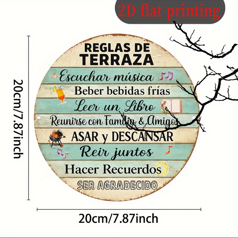 Rond aluminium bord, vintage p - Yard Sign Blank recensie en prijs