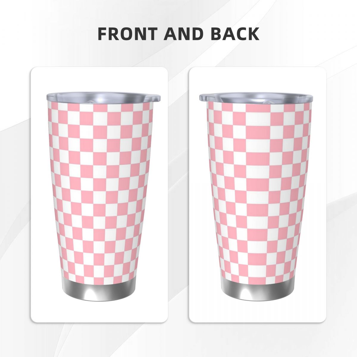 Roze Wit Schaakbord Patroon Rv - Tumbler 20Oz White recensie en prijs