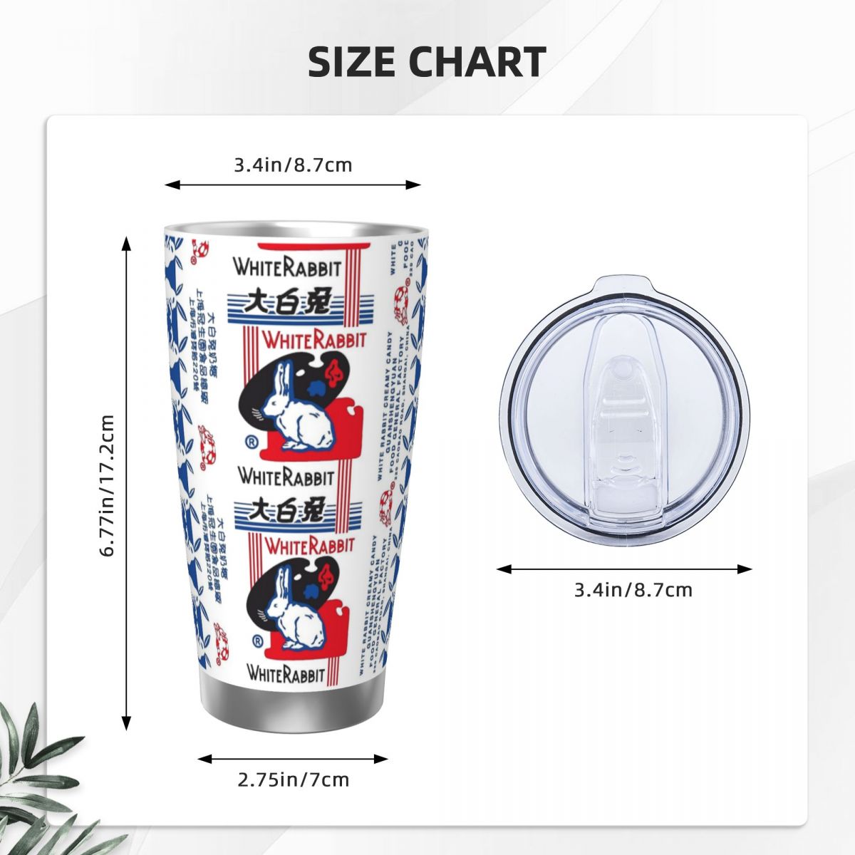 White Rabbit Candy roestvrijst - Tumbler 20Oz White recensie en prijs