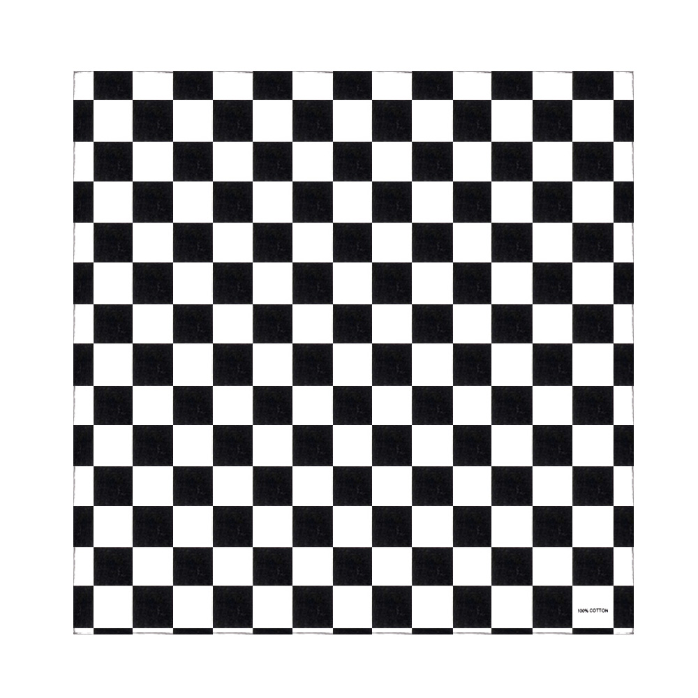 Bandana Geruite Vlag Auto Raci - Bandana Blank White recensie en prijs