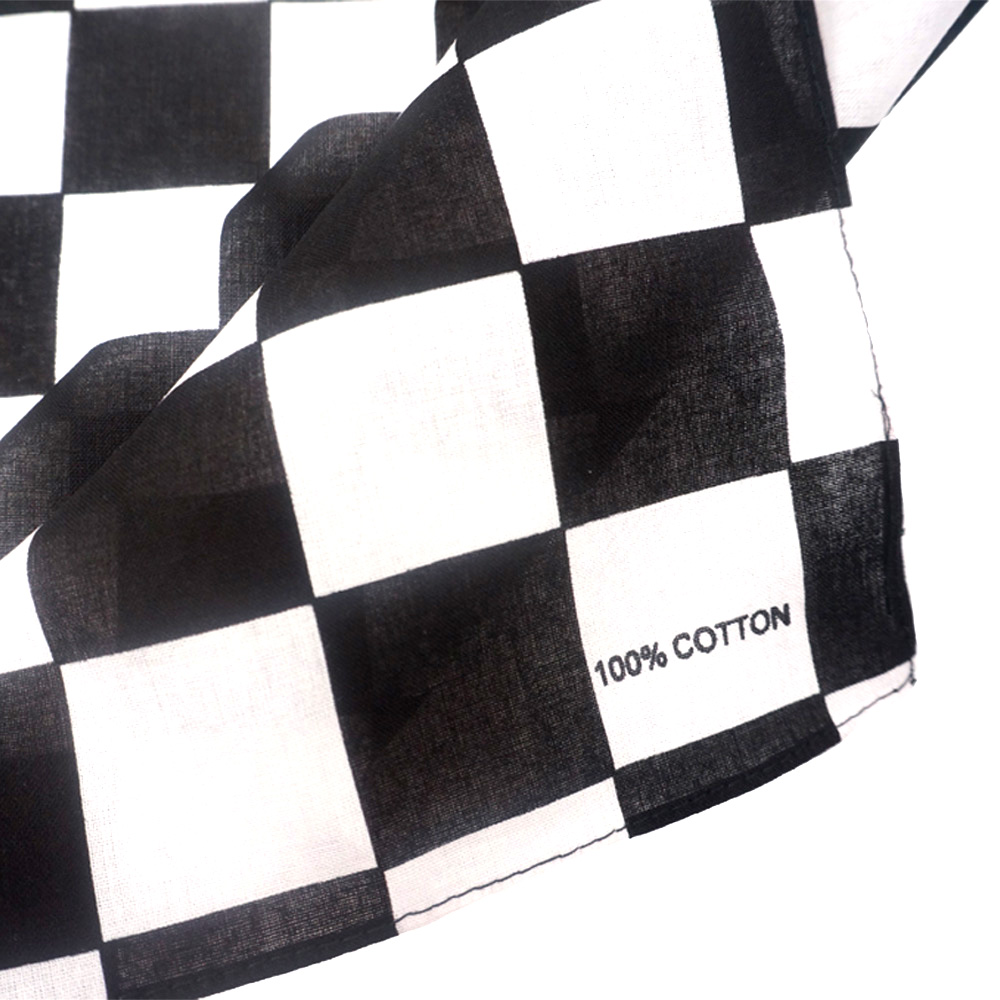 Bandana Geruite Vlag Auto Raci - Bandana Blank White recensie en prijs