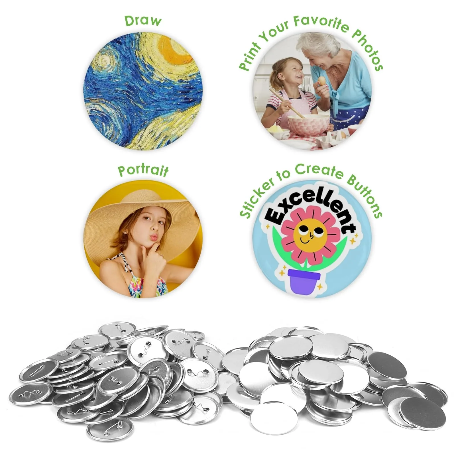 100 STKS Lege Knop Maken Benod - Button Badge Blank recensie en prijs