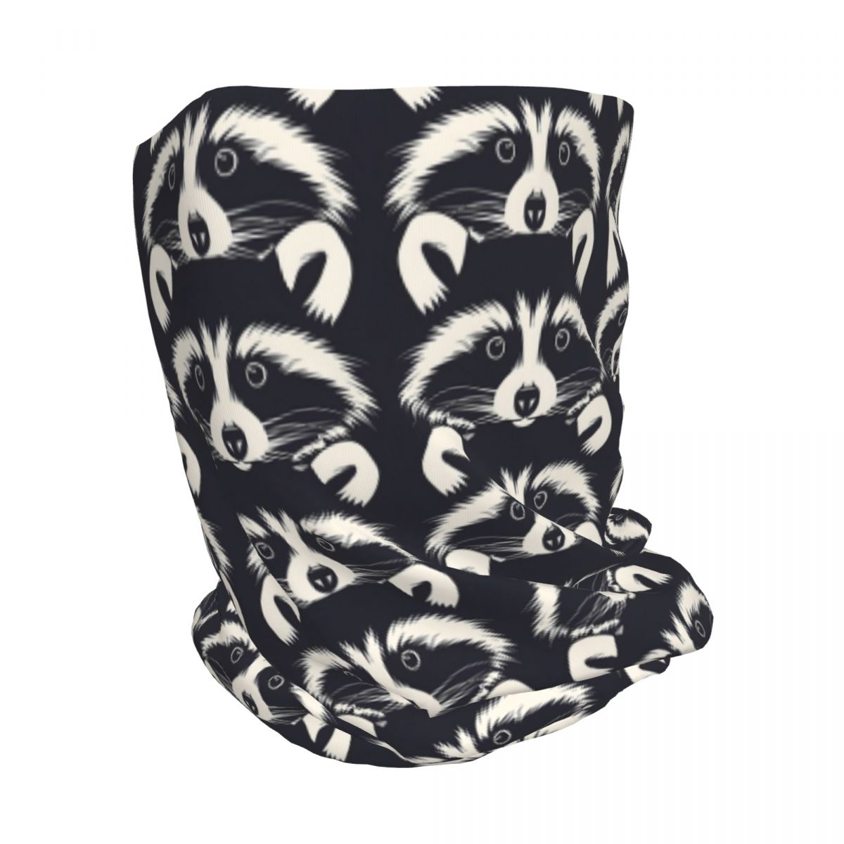 Zwart-wit wasbeer gezichtspatr - Bandana Blank White recensie en prijs