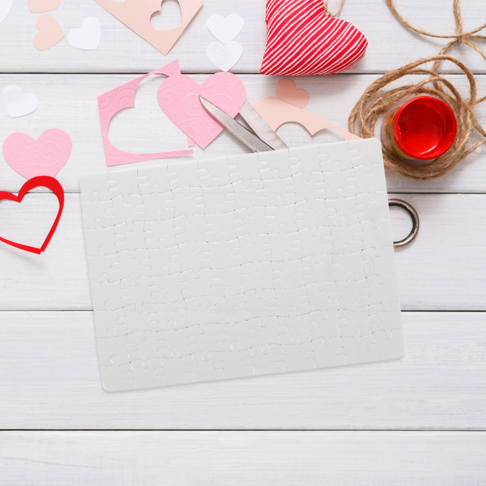 4 vellen blanco puzzelstukjes  - Puzzle Blank White recensie en prijs
