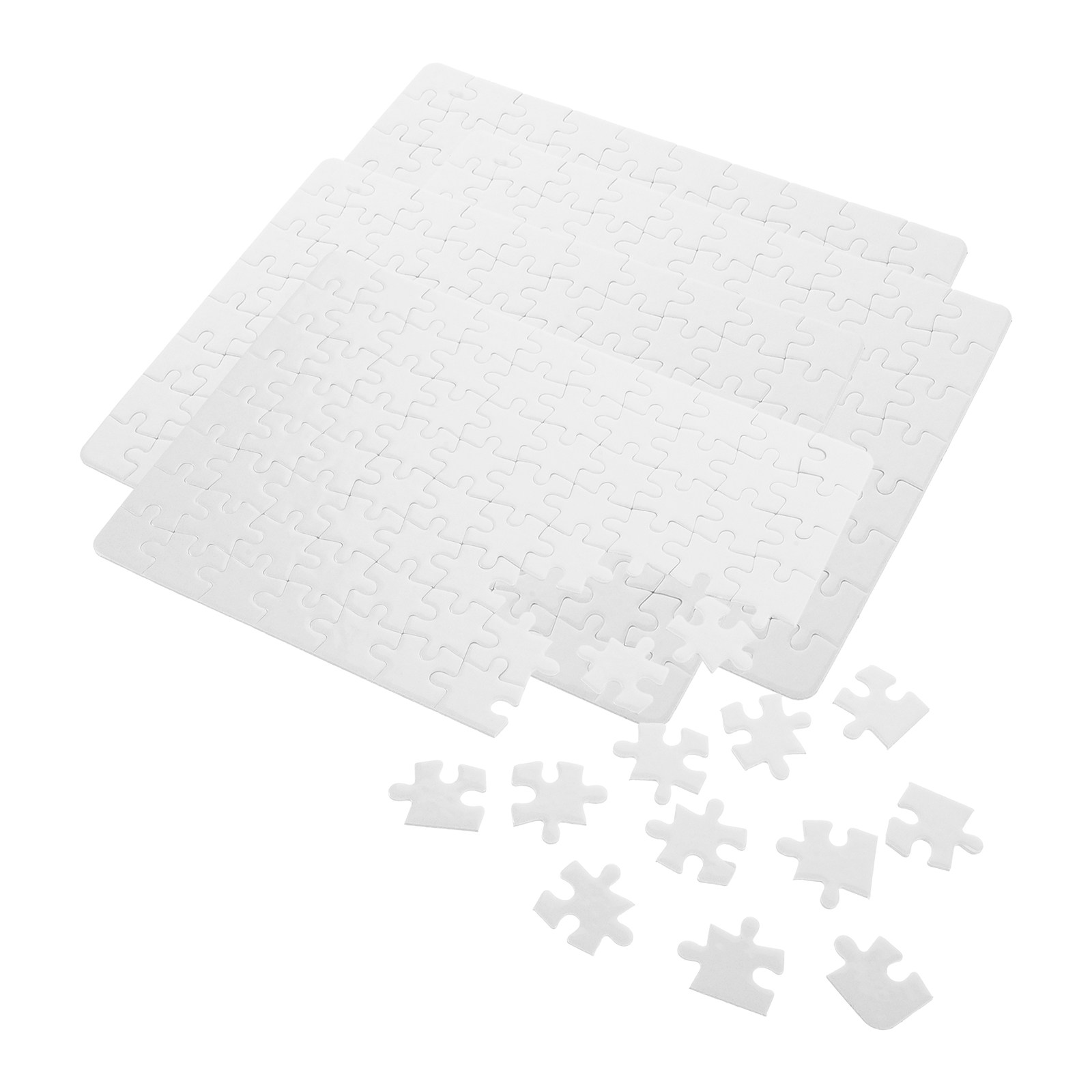 4 vellen blanco puzzelstukjes  - Puzzle Blank White recensie en prijs