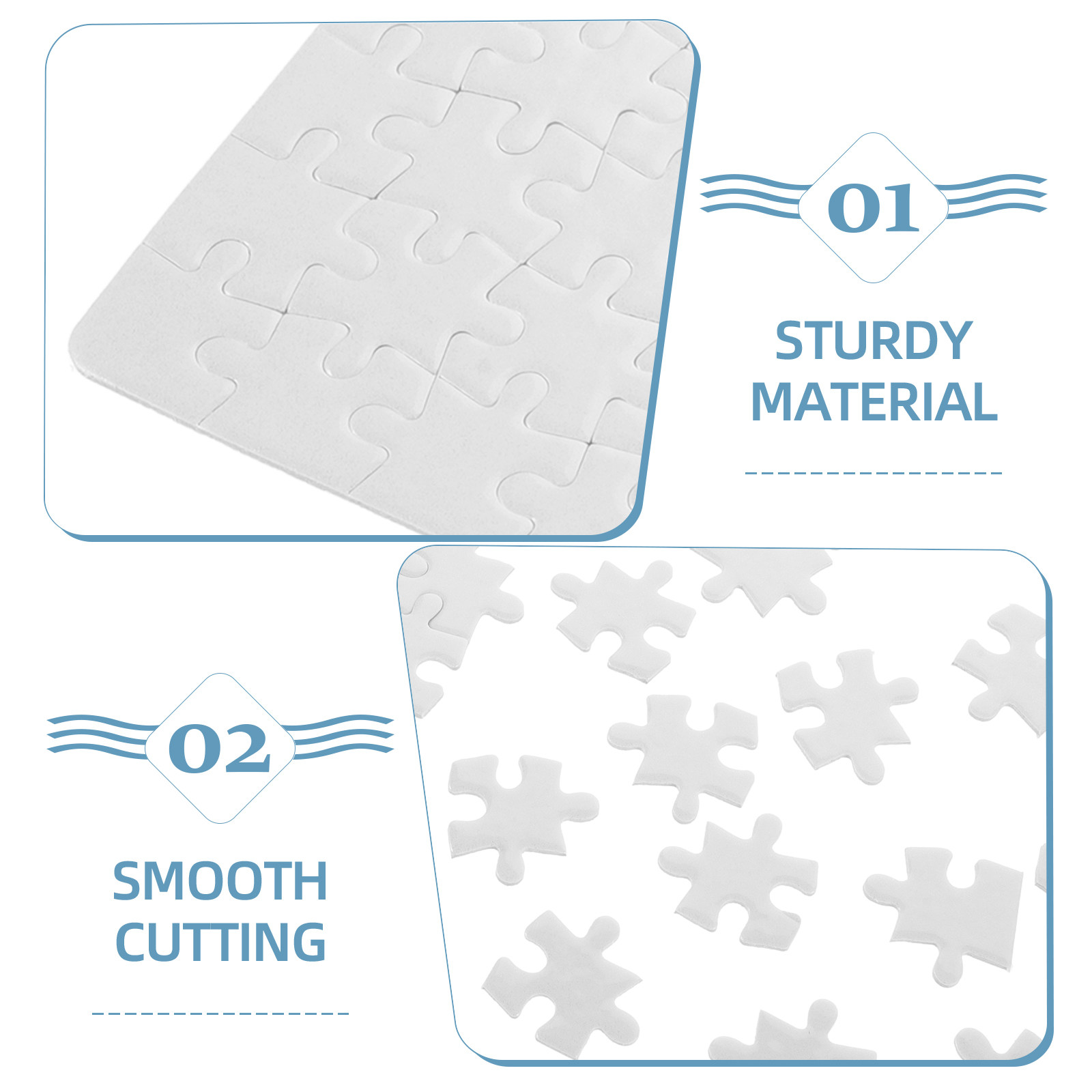 4 vellen blanco puzzelstukjes  - Puzzle Blank White recensie en prijs
