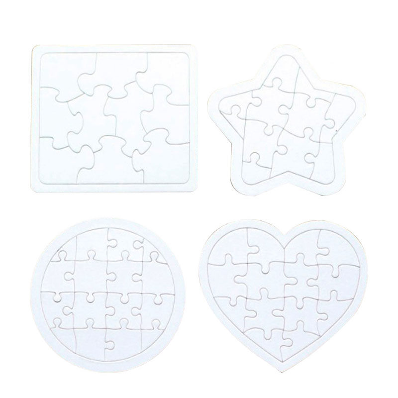 4-delige kleurplaten puzzelset - Puzzle Blank White recensie en prijs