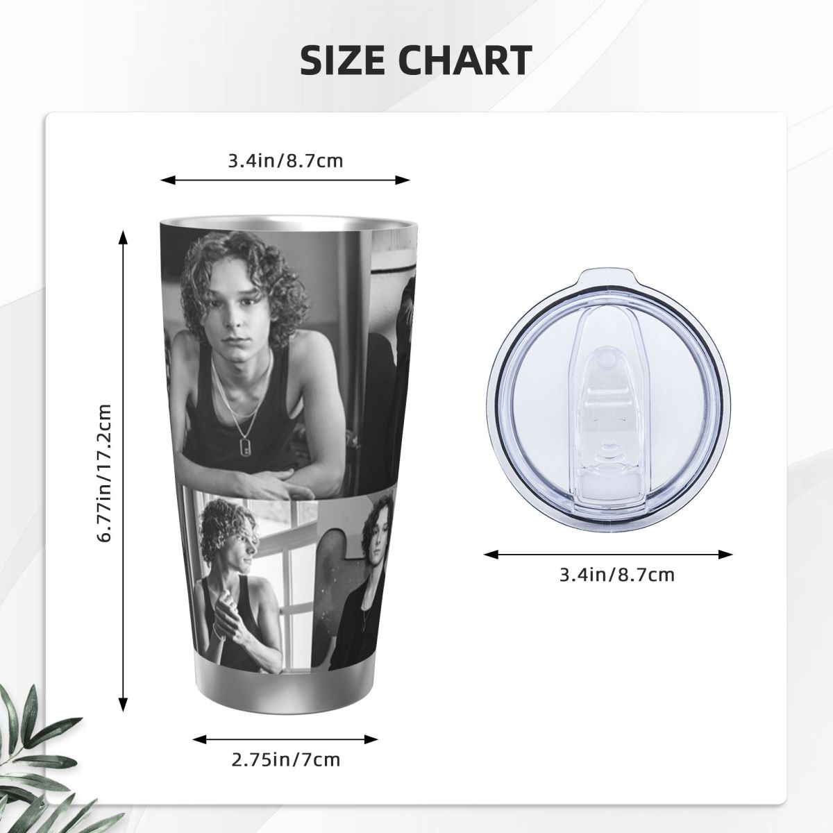 Zwart-wit Mason Thames Collage - Tumbler 20Oz White recensie en prijs