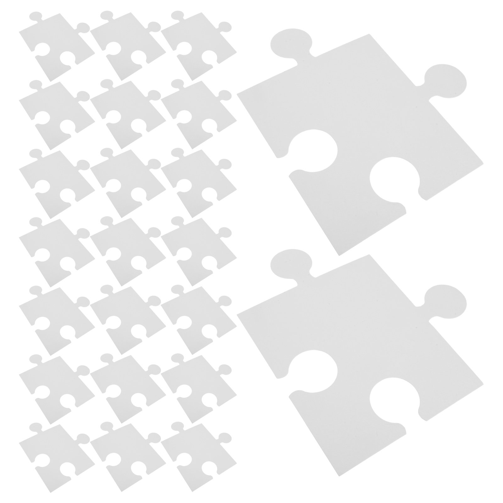 60 stuks grote witte blanco pu - Puzzle Blank White recensie en prijs